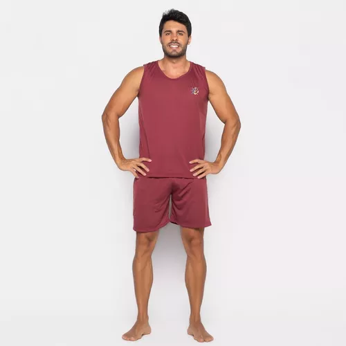 Pijama Masculino Adulto Curto Regata Short Verão Dormir [Tam. P ao GG]