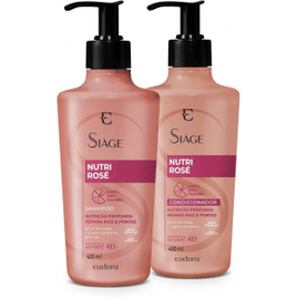 Kit Shampoo e Condicionador Eudora Siàge Nutri Rose - 400ml