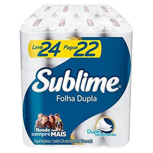 (Prime) Sublime - Papel Higiênico, Folha Dupla, 24 rolos