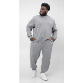 Calça de Moletom Plus Size Masculina - Cinza Claro | Original Plus BY