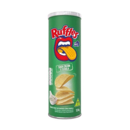 Salgadinho a Base de Batata Sour Cream e Cebola Ruffles Tira Onda Elma Chips Tubo - 134g