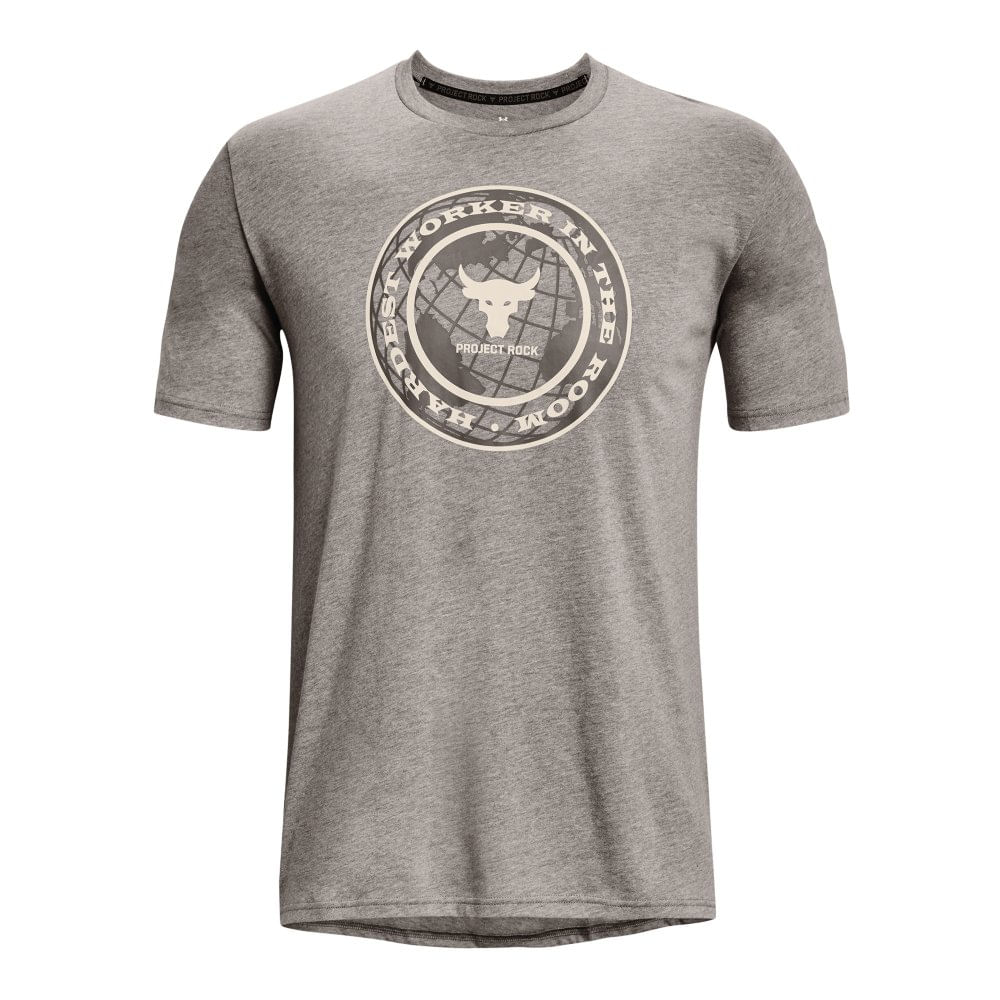 Camiseta de Treino Masculina Under Armour Project Rock Globe