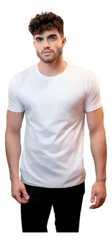 Camiseta Masculina Slim Fit Basica Algodão Egípcio Promoção