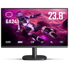 Monitor Gamer Cooler Master GA241 23.8" Full HD 100Hz 1ms VA sRGB 95% HDMI/DP - CMI-GA241-BR