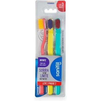 Escova de Dente Sanifill Infinite Leve 3 Pague 2 - Cerdas Extramacias