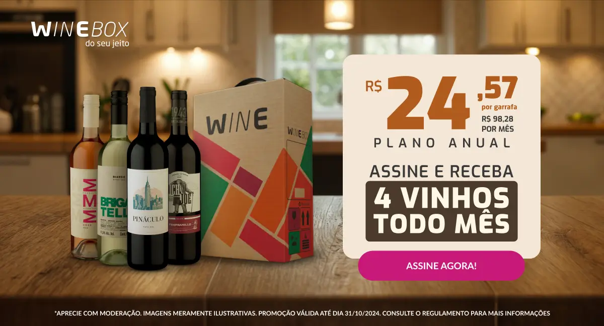 Assinatura Winebox com Vinhos Saindo a Partir de R$24,57