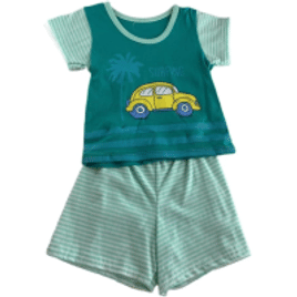 Conjunto Fusca Surfing, Roupa para Bebê - Shorts + Camiseta de Menino