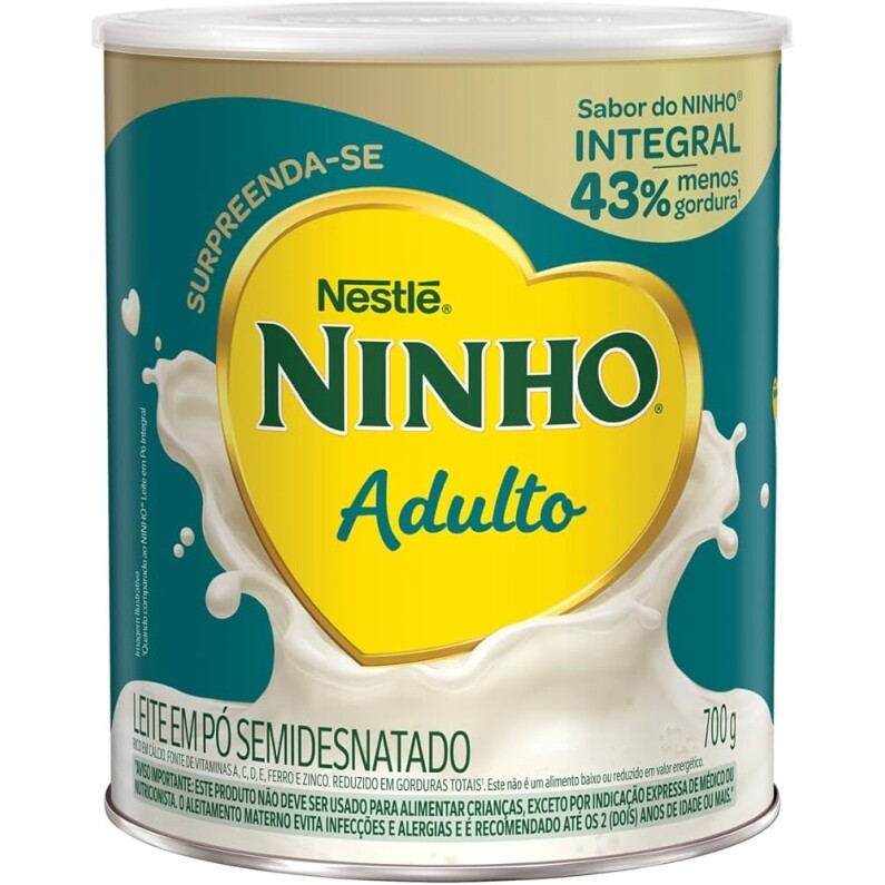 Leite Pó Semidesnatado Ninho Adulto Lata - 700g