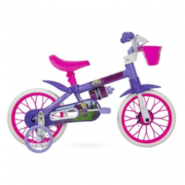 Bicicleta Infantil Aro 12 Nathor Freio Tambor 1 Marcha - Rosa e Roxo