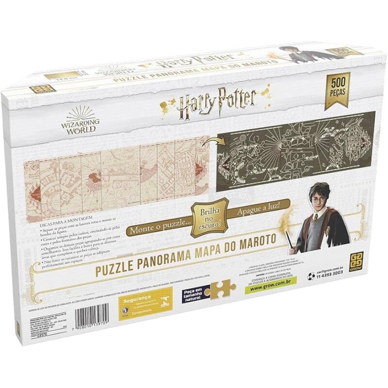 Quebra-Cabeça Panorâmico Harry Potter - Brilha no Escuro 500 peças