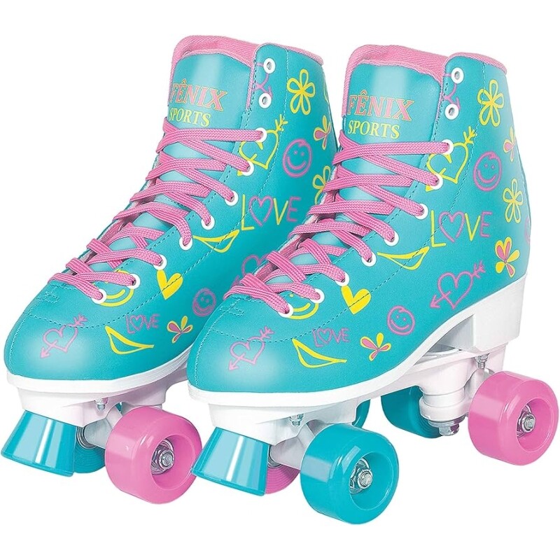 Patins Quatro Rodas Roller Skate Fenix Azul