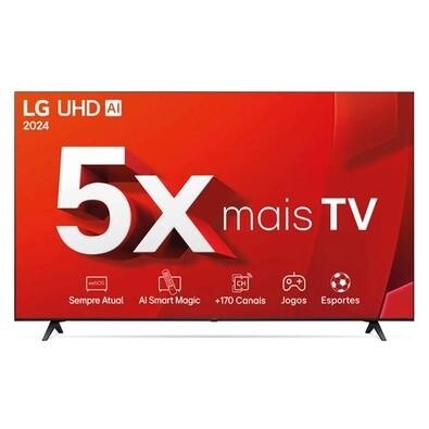 Smart TV 4K 50" LG UHD 50UT8050 Processador A5 Ger7 AI Alexa Otimizador de Jogos Webos 24