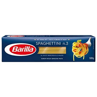 (REC) (Mais por Menos R$6,66) Barilla N.3 - Spaghettini, Macarrão, Grano Duro, 500g