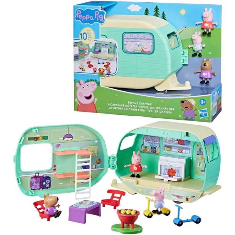 Trailer da Peppa Pig Peppa's Adventures com 3 Figuras F8863 - Hasbro