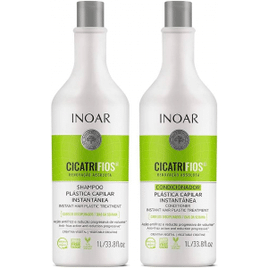 Kit Shampoo e Condicionador Inoar Cicatrifios Plástica Capilar 1L