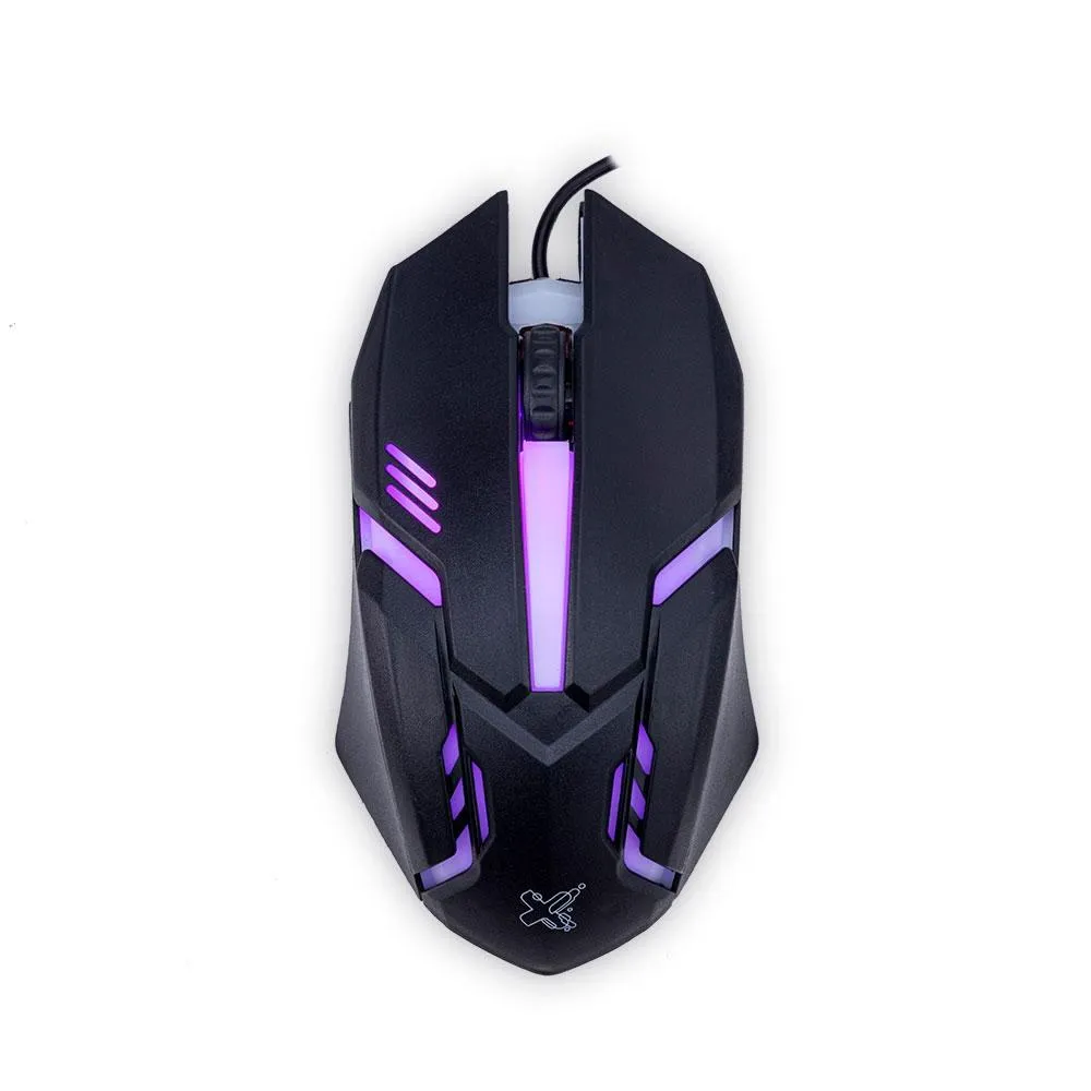 [App] Mouse Maxprint Geek, LED, 1000 DPI, Preto - 60000083