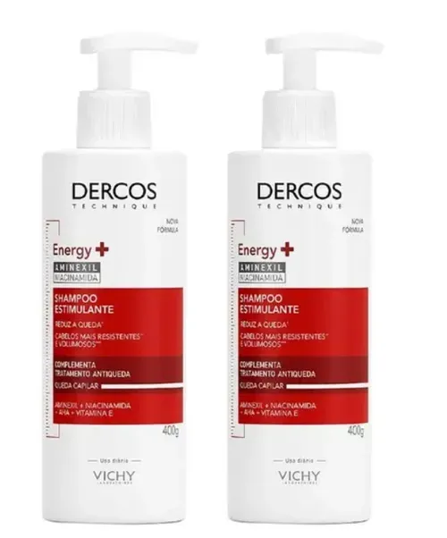 Vichy Dercos Energy+ Shampoo Estimulante Kit com 2 unidades 400 ml