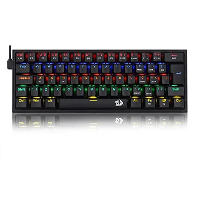 Teclado Mecanico Gamer Fizz Rainbow Preto Switch Marrom