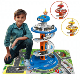 Pista de Carrinho Brinquedo Menino Pista com Som e Luzes + 3 Carrinhos