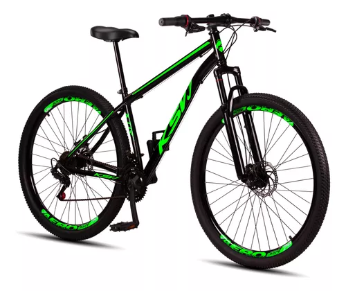 Bicicleta Ksvj Aro 29 Aço Carbono Freios Disco Suspensão 21v