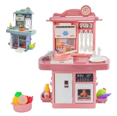 Kit Cozinha De Brinquedo Infantil Completa Solta Água E Som