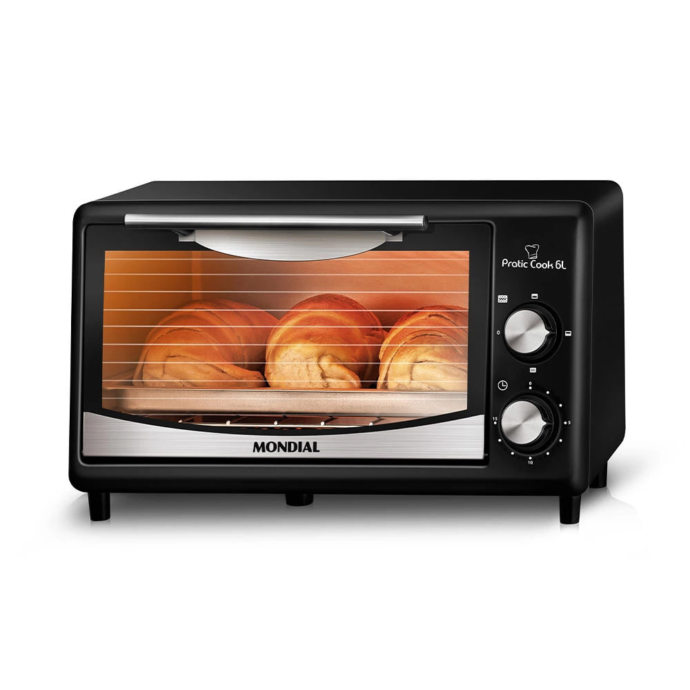 Forno Elétrico Mondial Pratic Cook FR-09 6 Litros Preto 650W