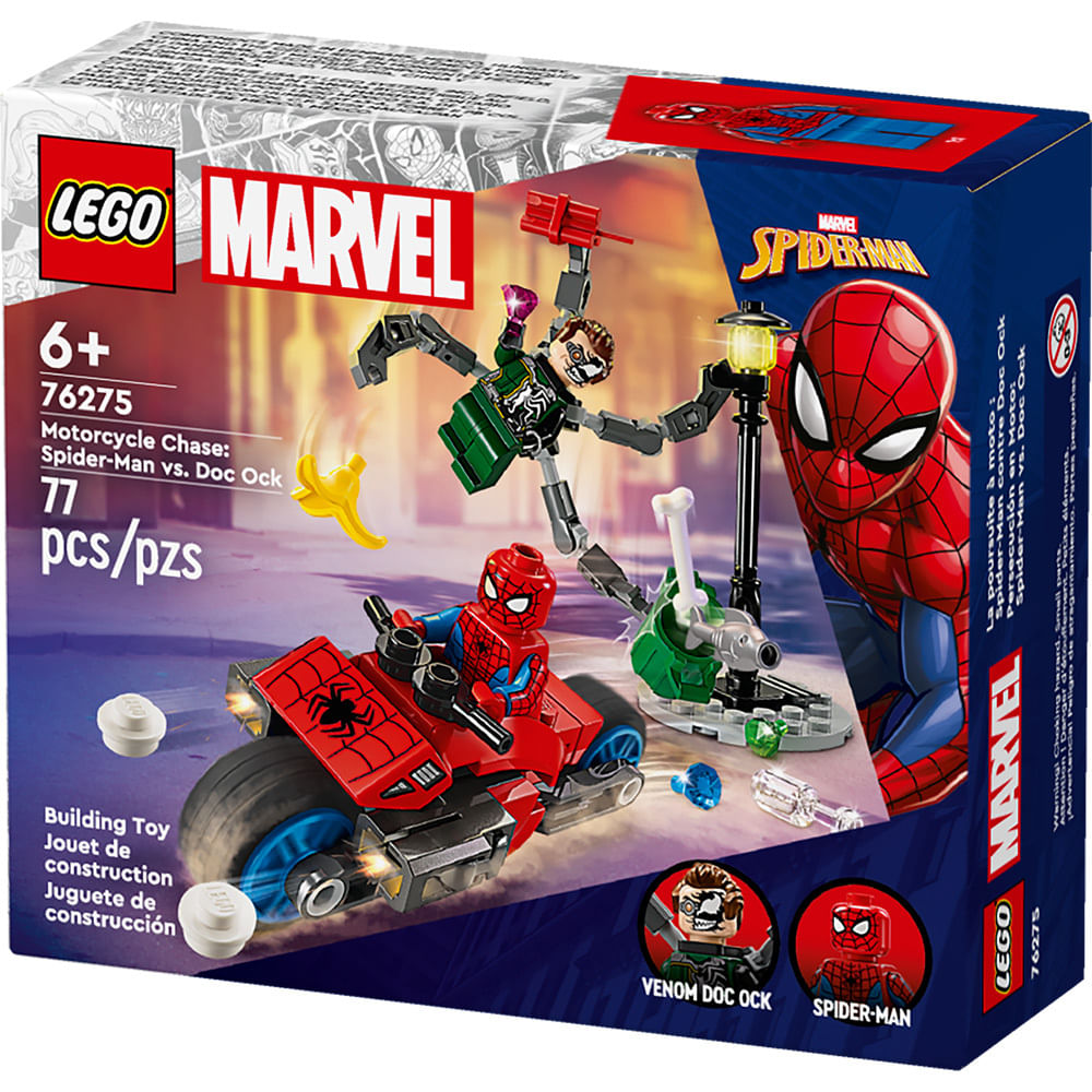 LEGO Super Heroes Marvel Perseguição De Moto Spider-Man VS Doc Ock - 76275