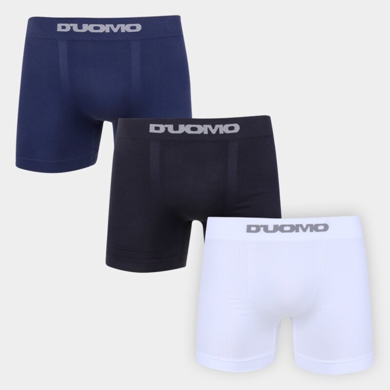 Kit Cueca Boxer Duomo Microfibra Masculina 3 Peças