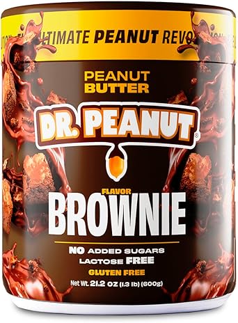 (Prime)(49,56$ Add 2un/MISSÃO)Dr Peanut Pasta De Amendoim Sabor Brownie Com Whey Protein 600G Dr. Peanut