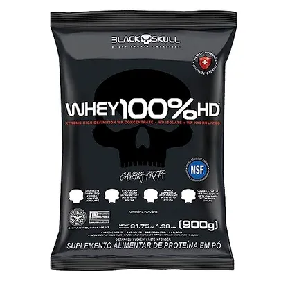 [R$50,04 CUPOM R$20] Refil Whey 100% Hd Chocolate 900G, Black Skull