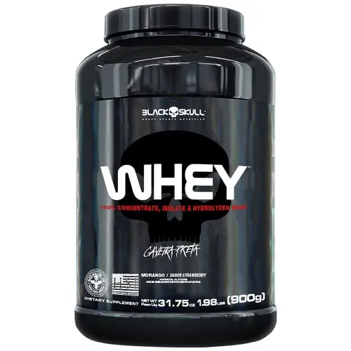 [59,90] WHEY MORANGO 900G, Black Skull