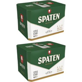 2 Packs Cerveja Spaten Puro Malte 350ml Lata - Total 24 Latas