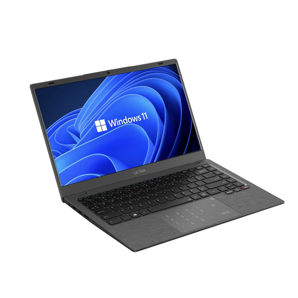 Notebook Ultra com Windows 11 Home Processador Intel Core i3 4GB 120GB SSD Tela 14 Pol HD Cinza Escovado - U