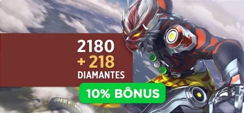 [APP] Free Fire - 2.180 diamantes + 10% de bônus