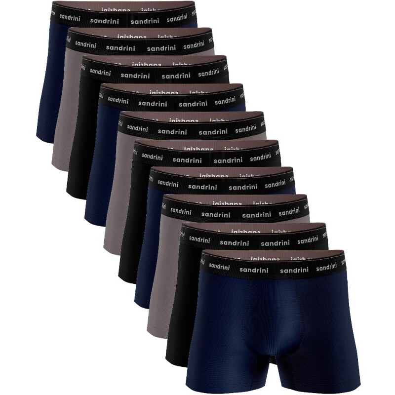 Kit 10 Cuecas Sandrini Boxer Algodão Box Masculina Adulto