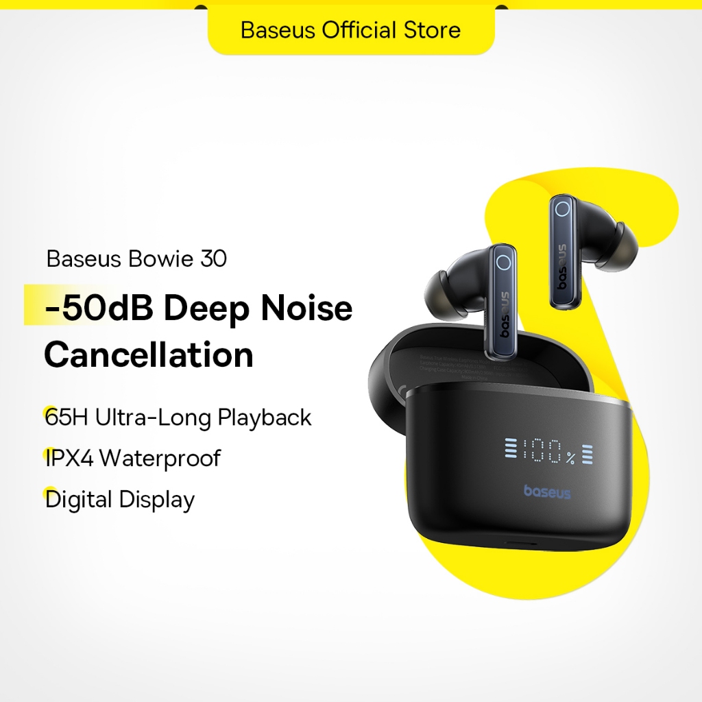 Baseus Bowie 30 ANC True Wireless Earphones-50dB Cancelamento Ativo De Ruído