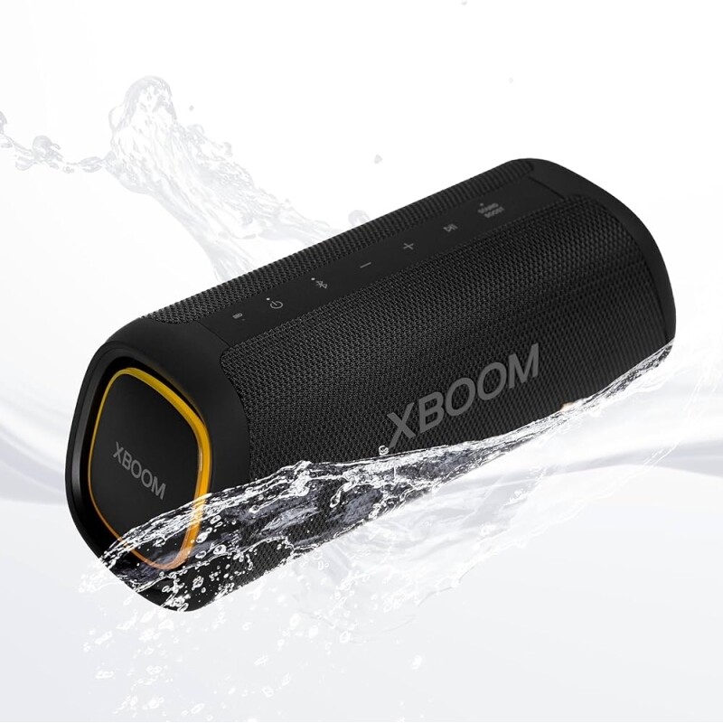 Caixa de Som Bluetooth LG Xboom Go XG7S - Bateria 24H 30W+10W RMS Iluminação de Estúdio IP67 Track Woofer de Fibra de