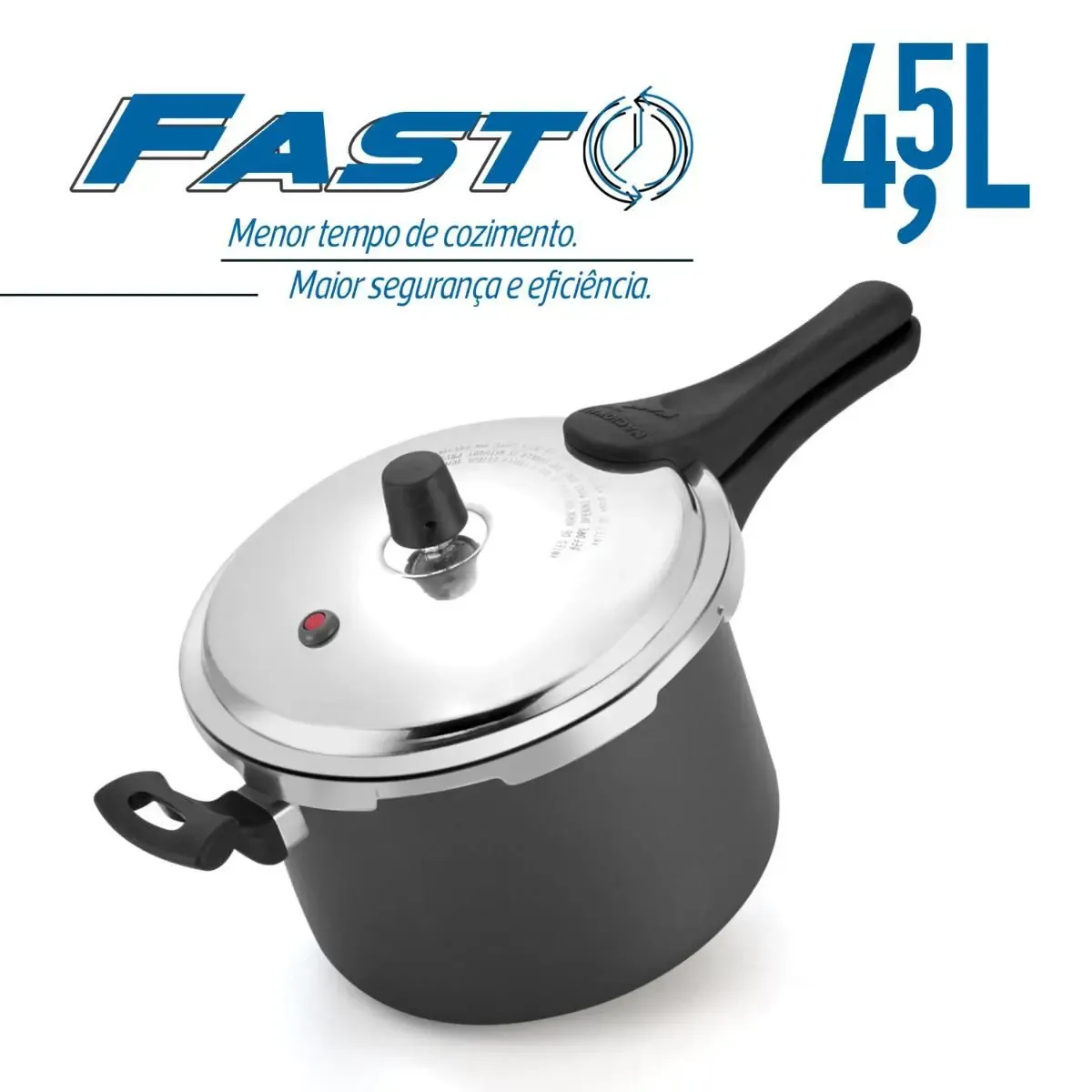 Panela De Pressão Antiaderente Fast Fechamento Externo 4,5L