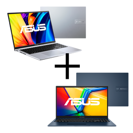 Notebook ASUS VivoBook 16 i7 1255U 8GB 256GB 16 WUXGA + Notebook ASUS Vivobook 15 i5 1235u 4GB 256GB 15,6 FHD