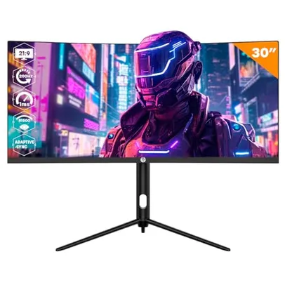 Monitor Gamer Curvo 30'' Ultrawide 200hz 1ms 2560x1080 Haiz Inteligente Adaptative Sync HDMI/DP HZ-30