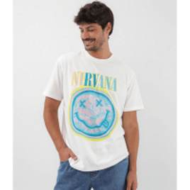 Camiseta Masculina Manga Curta Rock Branca