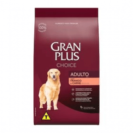 Ração GranPlus Choice Cães Adultos Frango e Carne 10,1kg