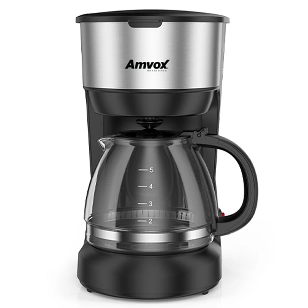 Cafeteira Elétrica Amvox ACF 227 Inox\/Preta 18 Xícaras - 127V