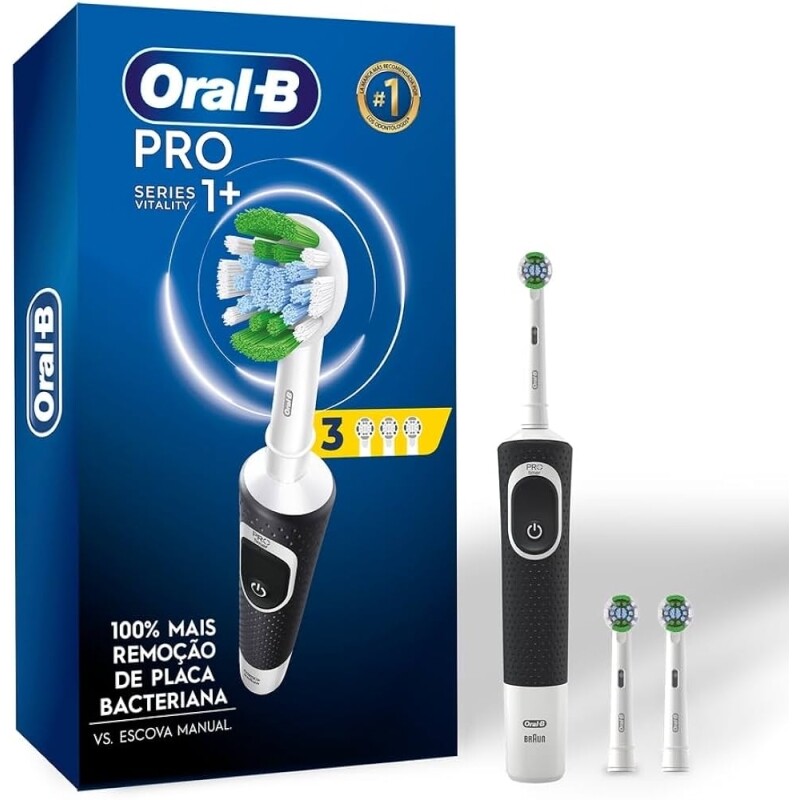 ORAL-B | Escova de Dentes Elétrica |Vitality 100 1 Unidade + Refis Precision Clean 3 Unidades 1 Kit