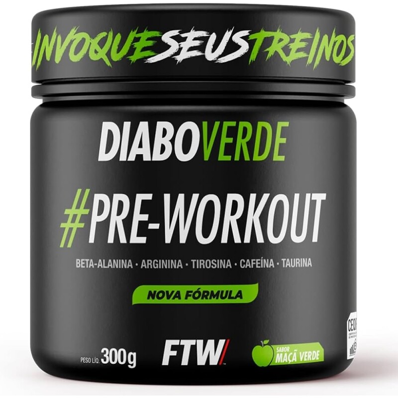 Pré Treino Diabo Verde Insano 300g - FTW