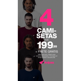 4 Camisetas Anjuss por R$199 + Frete Grátis