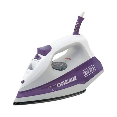 Ferro de Passar BLACK+DECKER FX1000 à Vapor Branco e Roxo 1200W