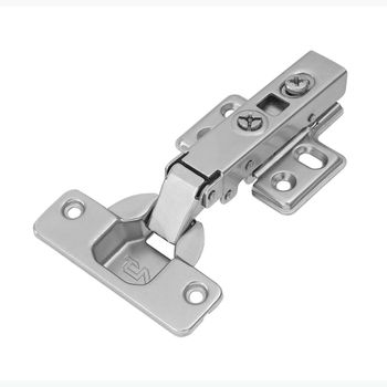 Dobradiça 110º com Amortecedor sem Parafusos Reta Clip Niquelado 35mm 10un TN