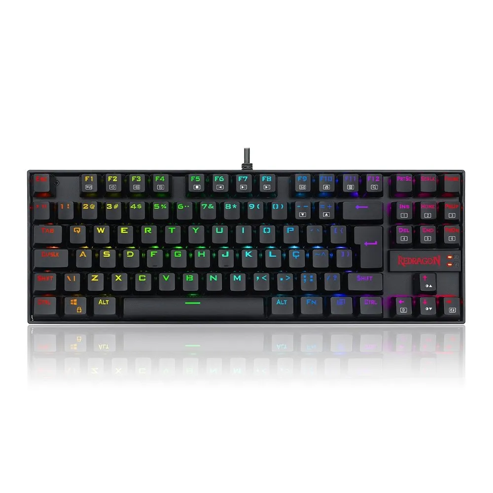 [App]Teclado Magnético Gamer Redragon Kumara Pro, Anti-Ghosting, RGB, Switch Brown, ABNT2, Preto - K552RGB-PRO (PT-BROWN)