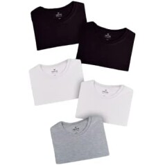 Kit Com 5 Camisetas Básicas Hering - Masculina